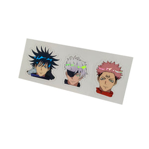 Holographic Jujutsu Kaisen Sticker Pack (White)