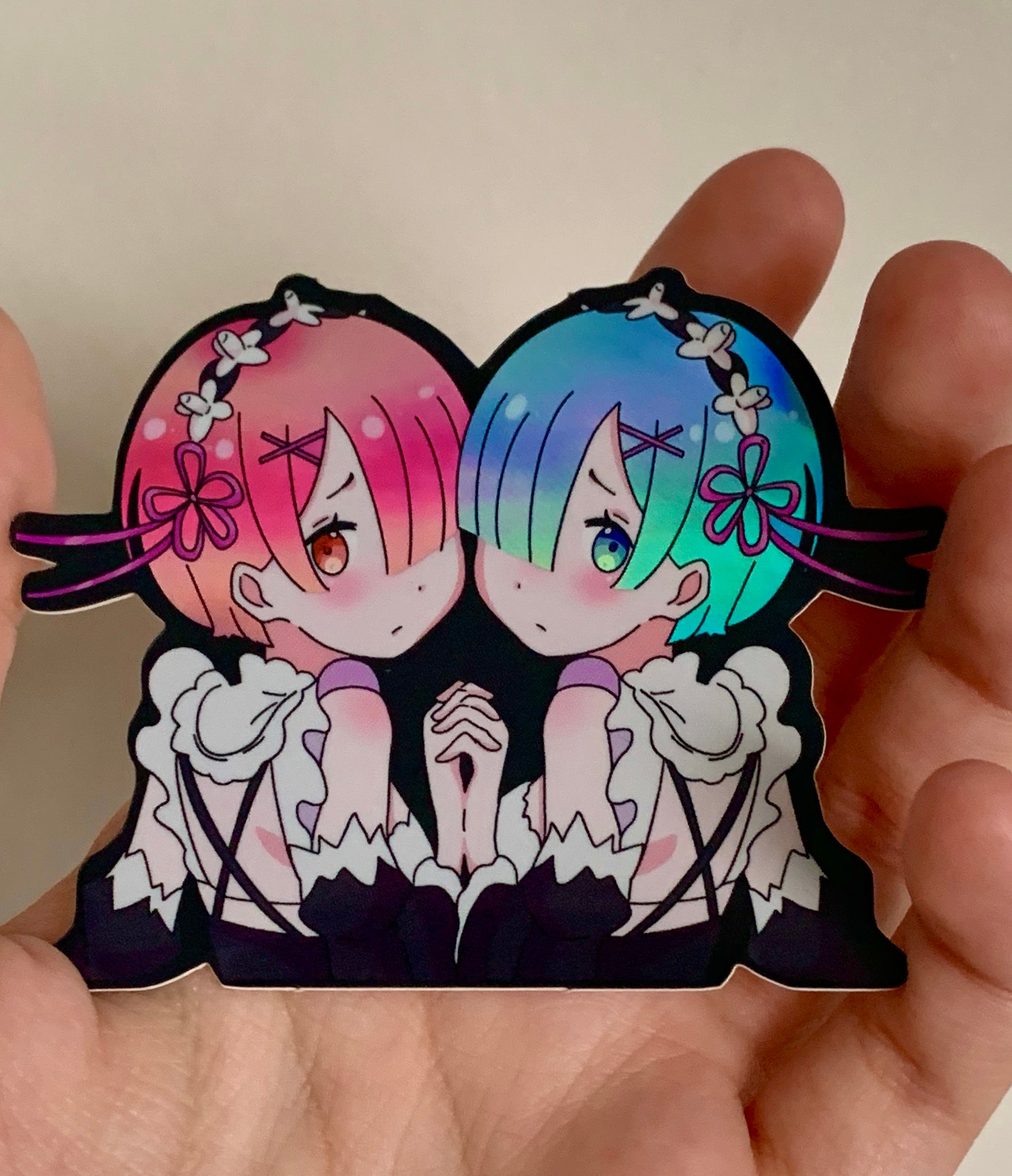 Re:Zero Rem and Ram Sister Sticker