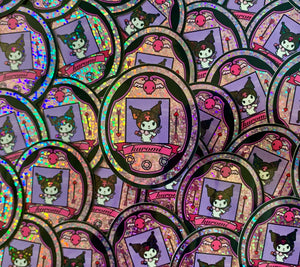 Glitter Kuromi Tamagochi sticker