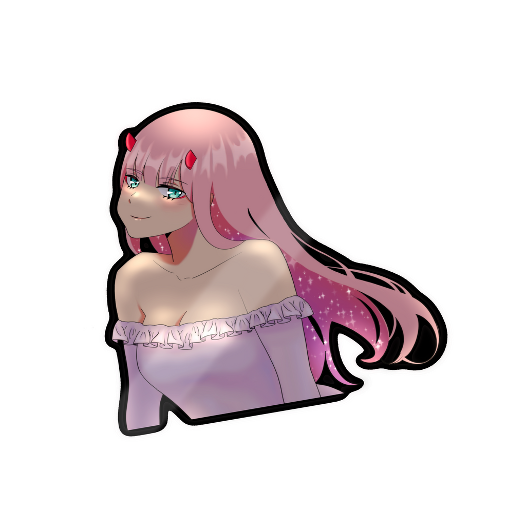 Zero Two Angel Holographic Sticker