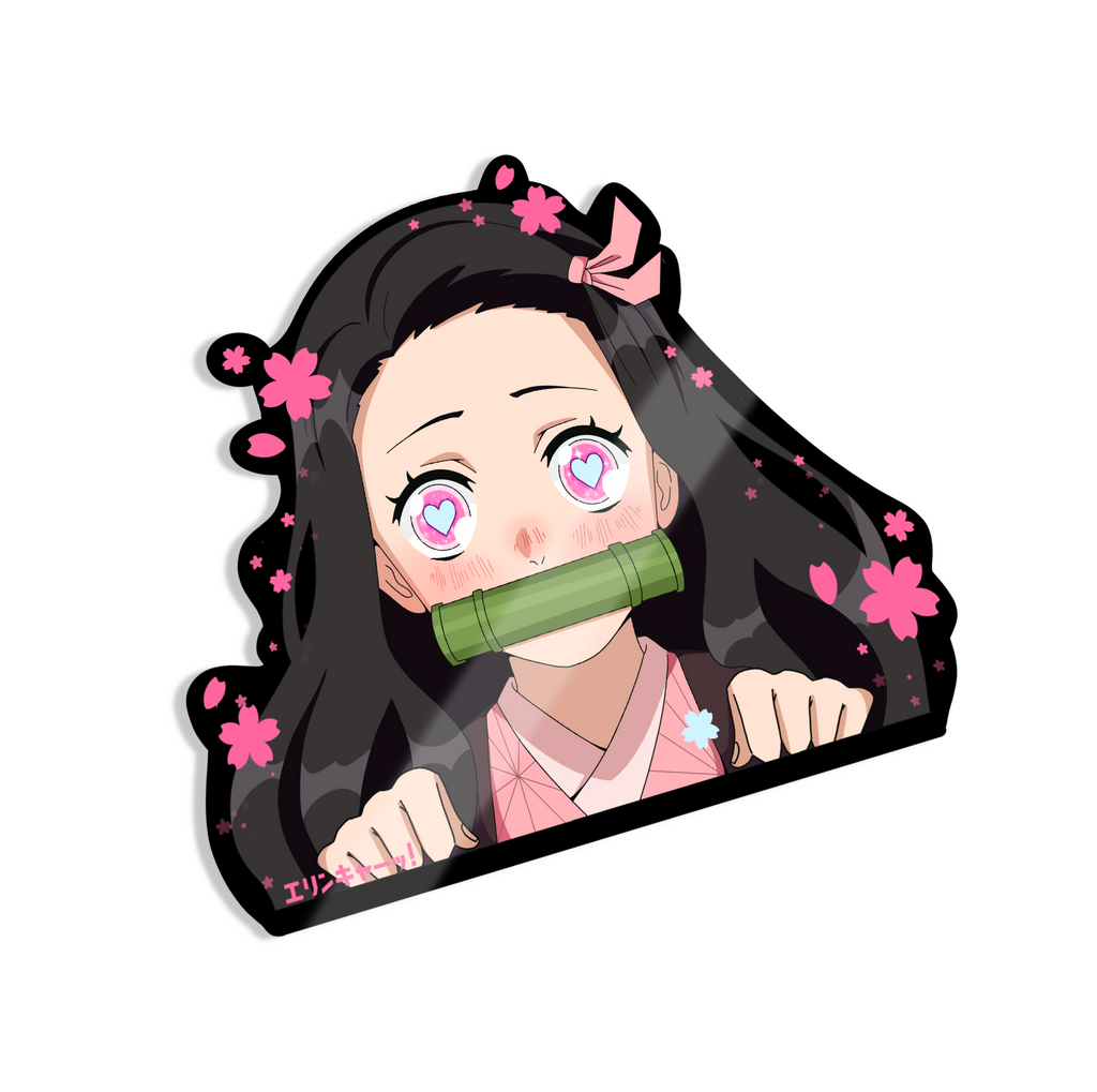 Nezuko Sakura Holographic Sticker