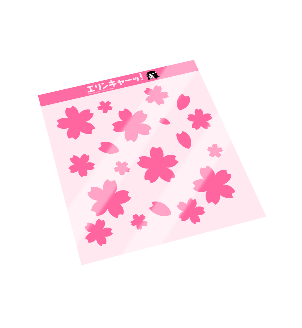 Holographic Sakura Sticker Sheet Pink