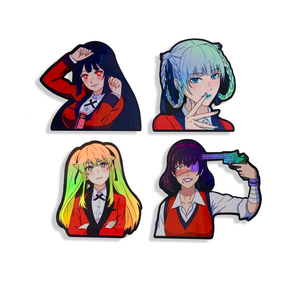 Kakegurui Holographic sticker set