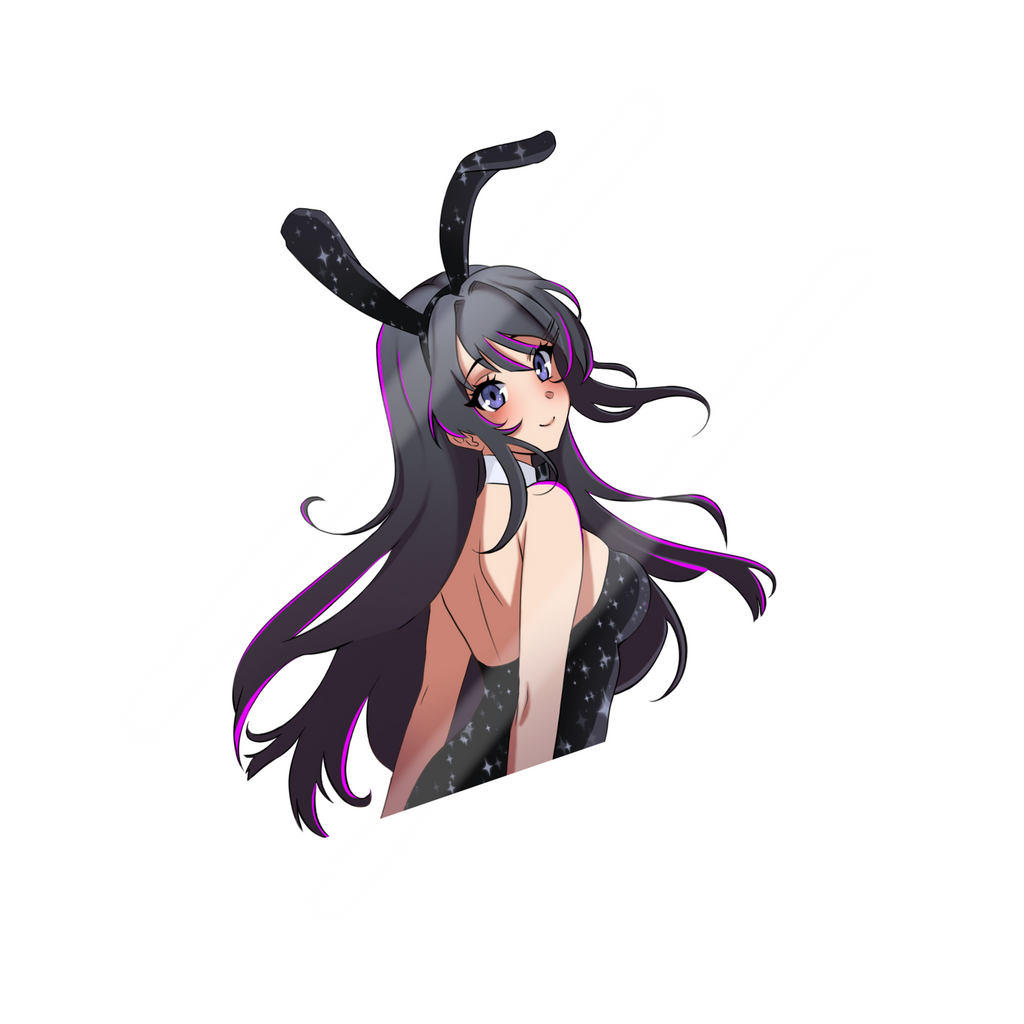 Holographic Mai Bunny Girl Sticker